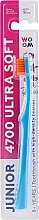 Fragrances, Perfumes, Cosmetics Kids Toothbrush, 6+ years, soft, blue and orange - Woom Junior 4700 Ultra Soft Toothbrush