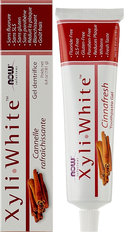 Toothpaste Gel with Cinnamon - Now Foods XyliWhite Toothpaste Gel — photo N2
