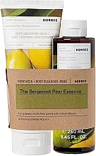 Fragrances, Perfumes, Cosmetics Bergamot & Pear Set - Korres Bergamot Pear (sh/gel/200ml + b/milk/250ml)