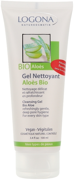 Face Cleansing Gel - Logona Facial Care Cleansing Gel Organic Aloe — photo N1
