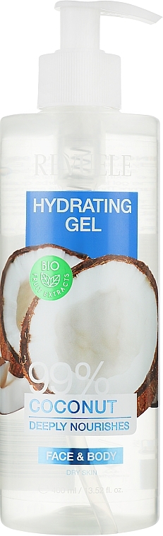 Moisturizing Face & Body Gel "Coconut" - Revuele Moisturizing Gel 99% Coconut — photo N9