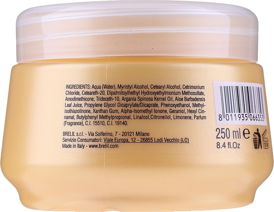 Deep Repair Hair Mask with Argan Oil & Aloe - Brelil Bio Traitement Cristalli d'Argan Mask Deep Nutrition — photo N4