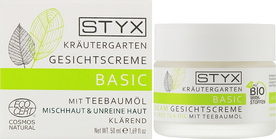 Face Cream for Combination & Oily Skin - STYX Basic Face Cream with Tea Tree Oil — photo N2
