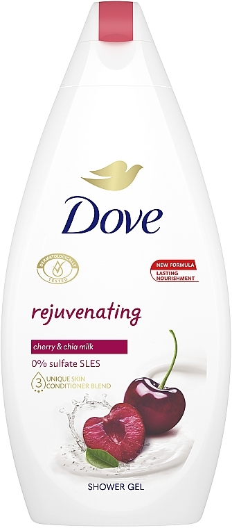 Rejuvenating Shower Gel 'Cherry & Chia Milk' - Dove Rejuvenating Shower Gel — photo N1