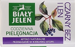 Hypoallergenic Soap "Elderberry and Flax" - Bialy Jelen Hypoallergenic Soap Black Lilac — photo N2