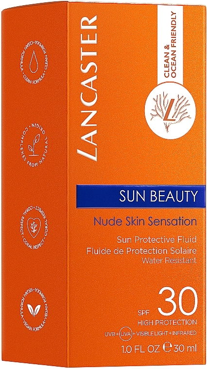 Facial Sun Fluid - Lancaster Sun Beauty Nude Skin Sensation Sun Protective Fluid SPF30 — photo N3