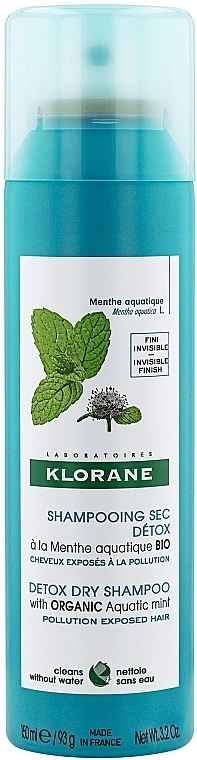Dry Shampoo - Klorane Aquatic Mint Detox Dry Shampoo — photo N1