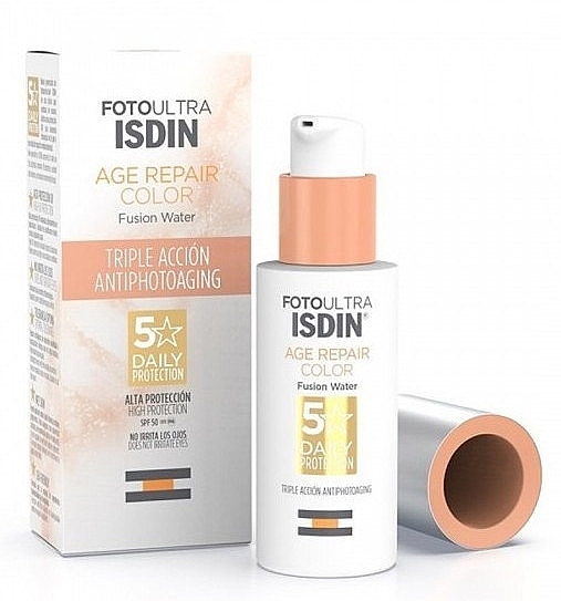 Face Sunscreen - Isdin Photo Ultra Age Repair Color SPF50 — photo N1