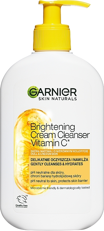 Brightening Face Cleansing Cream - Garnier Naturals Brightening Cream Cleanser Vitamin C — photo N1