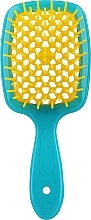 Fragrances, Perfumes, Cosmetics Hair Brush, yellow-blue - Janeke Superbrush Small