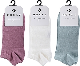 Fragrances, Perfumes, Cosmetics Socks, 3 pairs, white + pink + olive - Moraj