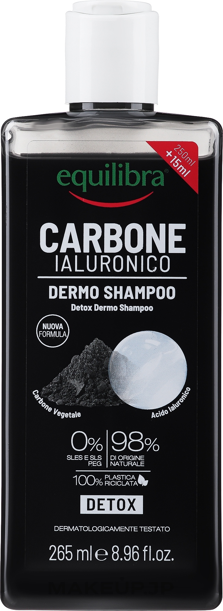 Active Charcoal Shampoo - Equilibra Active Charcoal Detox Shampoo — photo 265 ml