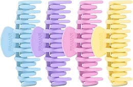 Fragrances, Perfumes, Cosmetics Claw Clips, 4 pcs - Framar Claw Clips Pastel