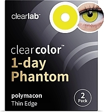 One-Day Color Contact Lenses, yellow zombie eye, 2 pieces - Clearlab ClearColor 1-Day Phantom Zombie Yellow — photo N1