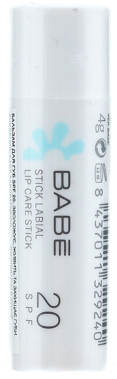 Lip Balm SPF 20 - Babe Laboratorios Lip Care Stick — photo N1