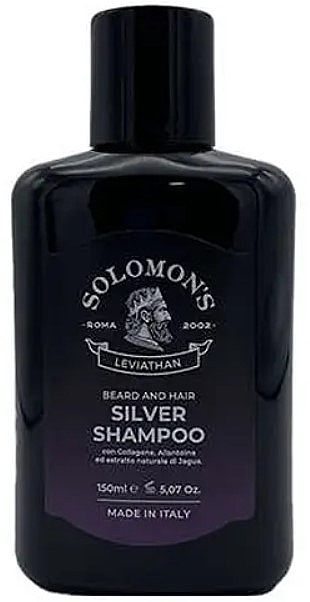 Shampoo for Grey & Blonde Hair & Beard - Solomon's Beard & Hair Silver Shampoo Leviathan — photo N1