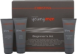 Fragrances, Perfumes, Cosmetics Set - Christina Forever Young Men Beginners Kit (scr/75ml + gel/75ml + cr/75ml)