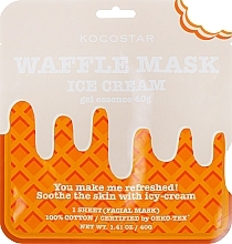 Fragrances, Perfumes, Cosmetics Soothing Waffle Mask 'Creamy Icecream' - Kocostar Ice Cream Waffle Mask