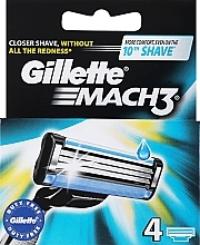 Shaving Razor Refills, 4 pcs. - Gillette Mach3 — photo N1