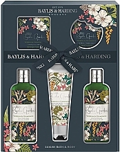 Fragrances, Perfumes, Cosmetics Set - Baylis & Harding Royale Garden Verbena & Chamomile Gift Set (sh/gel/300ml + b/lot/300ml + sh/cr/130ml + soap/150g + b/oil/100ml)