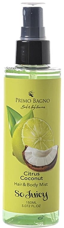 Hair and Body Mist 'Citrus and Coconut' - Primo Bagno Citrus Coconut Hair & Body Mist — photo N1