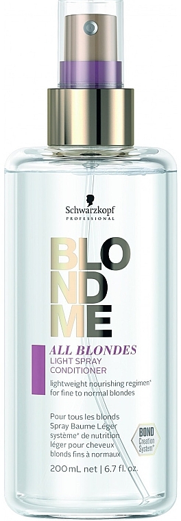 Conditioner Spray for Thin Hair - Schwarzkopf Professional Blondme Light Spray Conditioner — photo N1