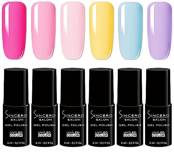 Gel Polish Set, 6 products - Sincero Salon Candy Rush — photo N3