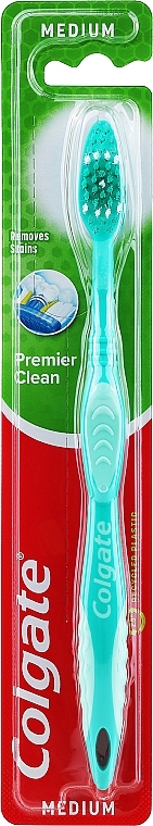 Premier Toothbrush, medium #2, turquoise - Colgate Premier Medium Toothbrush — photo N1