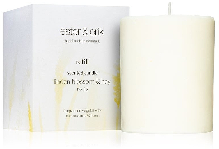Linden Blossom & Hay Scented Candle - Ester & Erik Scented Candle Refill Linden Blossom & Hay #13 (refill) — photo N1
