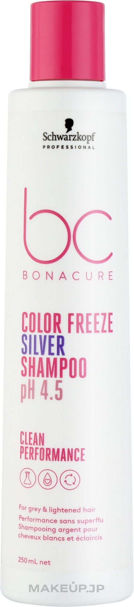 Shampoo for Grey and Lightened Hair - Schwarzkopf Professional Bonacure Color Freeze Silver Shampoo pH 4.5 — photo 250 ml