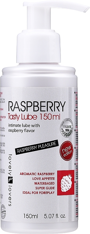 Lubricant with Raspberry Scent - Lovely Lovers Raspberry Tasty Lube — photo N2