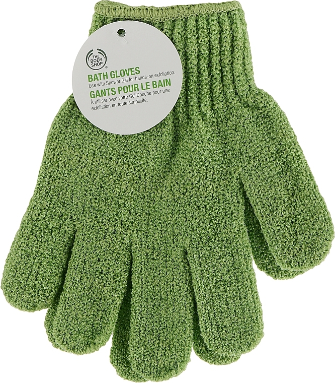 Bath Gloves, green - The Body Shop Exfoliating Bath Gloves — photo N2