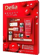 Fragrances, Perfumes, Cosmetics Set, 8 products - Delia Beauty Nail Set Color Red (11 ml)