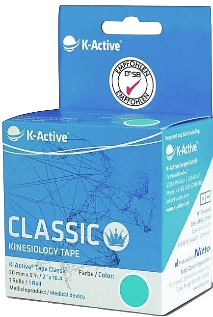 Kinesio Tape "Blue" - K-Active Tape Classic — photo N1