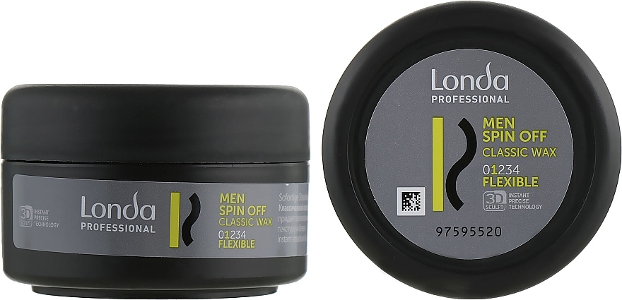 Normal Hold Hair Styling Wax - Londa Professional Men Spin Off Classic Wax — photo N2