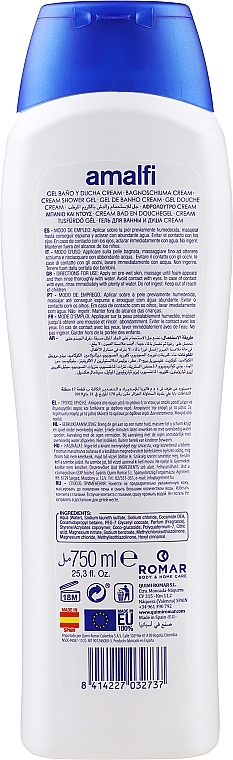 Bath & Shower Gel "Nourishing" - Amalfi Cream Shower Gel — photo N6