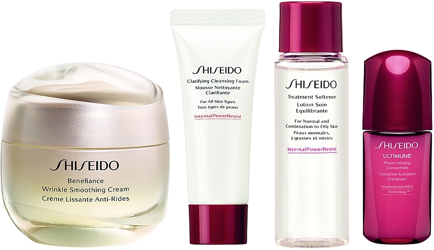 Set - Shiseido Benefiance Holiday Kit (f/cr/50ml + clean/foam/15ml + f/lot/30ml + f/conc/10ml) — photo N3