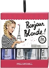 Fragrances, Perfumes, Cosmetics Set - Paul Mitchell Pardon My French Bonjour Blonde Collection (shm/250ml + shm/300ml + cond/200ml + spray/150ml)