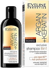 Fragrances, Perfumes, Cosmetics Shampoo 8in1 - Eveline Cosmetics Argan+Keratin 