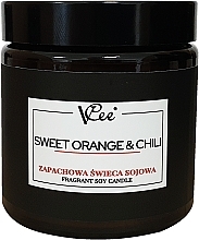Fragrances, Perfumes, Cosmetics Sweet Orange & Chili Scented Soy Candle - Vcee Sweet Orange & Chili Fragrant Soy Candle