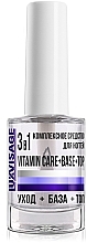 Fragrances, Perfumes, Cosmetics 3-in-1 Nail Complex - Luxvisage Vitamin Care + Base + Top