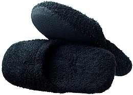 Men Slippers, black - Hydrea London Luxury Cotton Slippers — photo N2