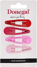 Fragrances, Perfumes, Cosmetics Hair Clips, FA-5627, 4 pcs, red, crimson, pink - Donegal