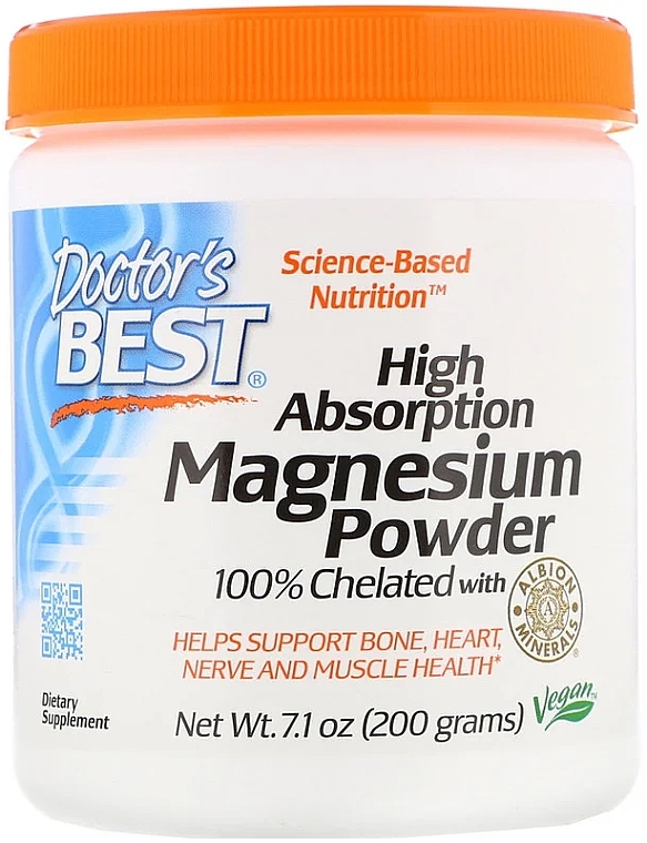 High Absorption Magnesium Powder with Albion Minerals Formula - Doctor's Best — photo N1