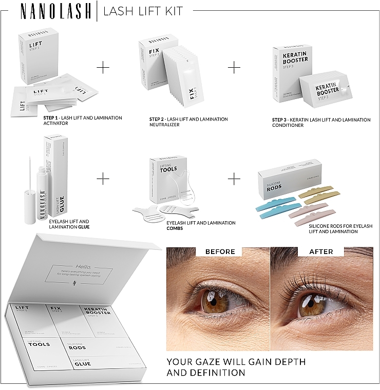 Eyelash Lift Kit, 6 products - Nanolash Lash Lift Kit — photo N7