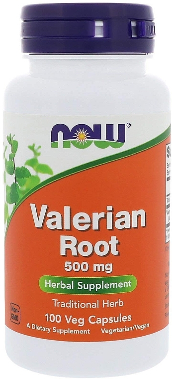 Valerian Root Extract 500mg Capsules - Now Foods Valerian Root Extract 500mg Veg Capsules — photo N1