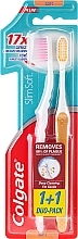 Fragrances, Perfumes, Cosmetics Set "Slim Soft", soft, yellow + pink - Colgate Toothbrush