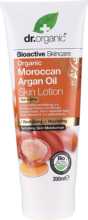 Argan Oil Body Lotion - Dr. Organic Bioactive Skincare Organic Moroccan Argan Oil Skin Lotion — photo N1