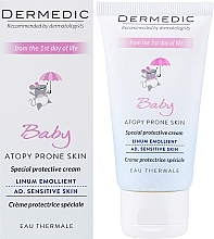 Fragrances, Perfumes, Cosmetics Protective Day Cream SPF 15 - Dermedic Emolient Linum Baby Cream SPF 15