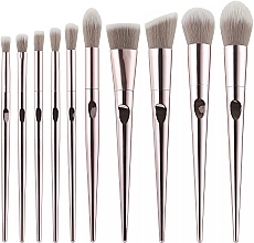 Fragrances, Perfumes, Cosmetics Professional Makeup Brush Set, 10 pcs, with ergonomic handles - King Rose